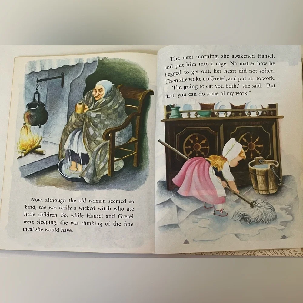 2 little golden books Heidi and Hansel & Gretel 1954
